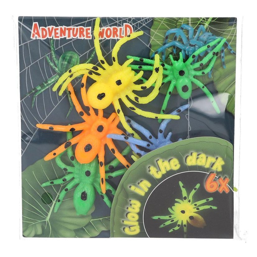Dino World glow-in-the-dark spider set