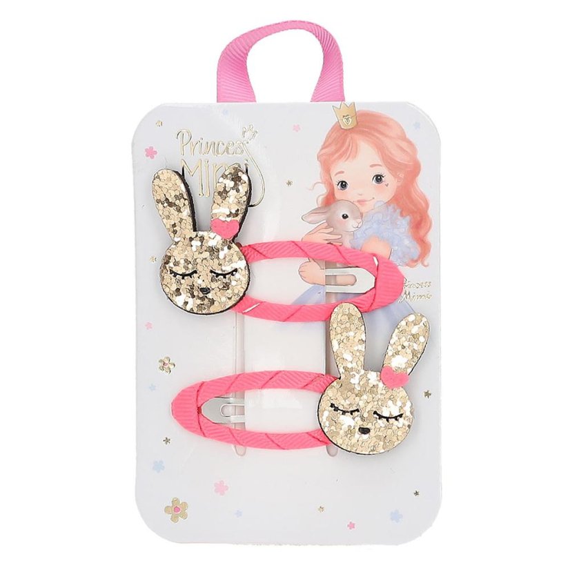 Haarspangen mit Glitzer Princess Mimi Hasen