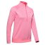 Damen-Sweatshirt Under Armour Storm Sweaterfleece 1 2 Zip - Farbe: Rosa, Größe: S