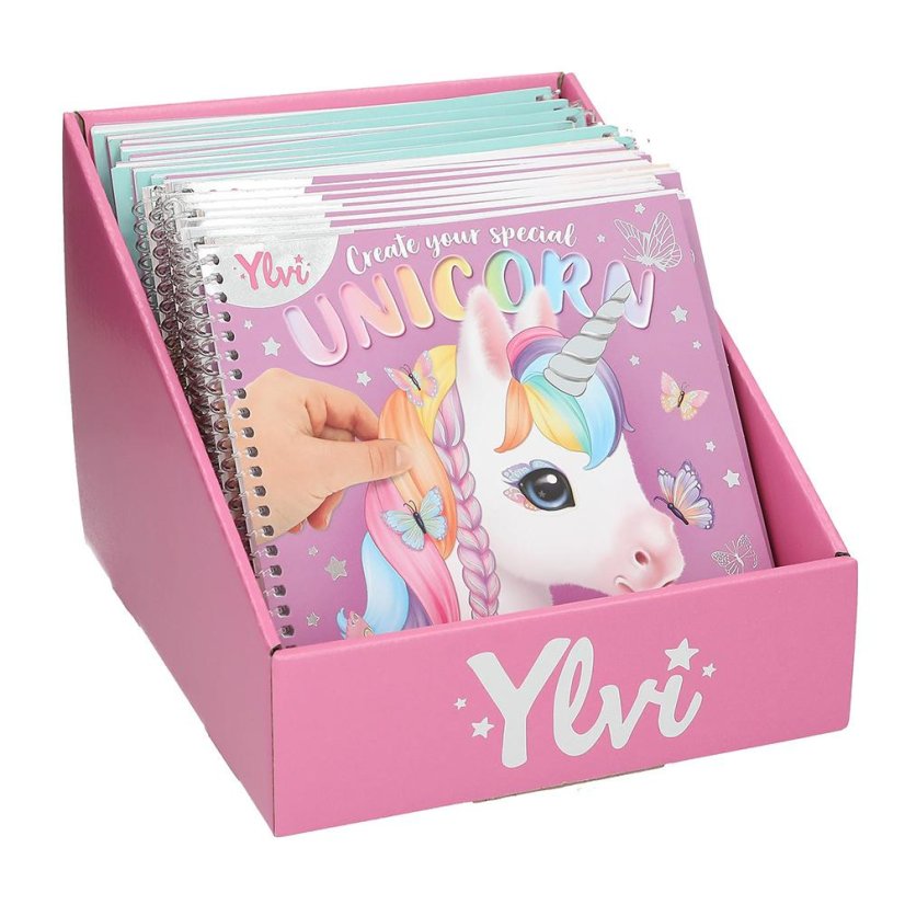 Kreatives Heft mit Aufklebern Einhorn Ylvi