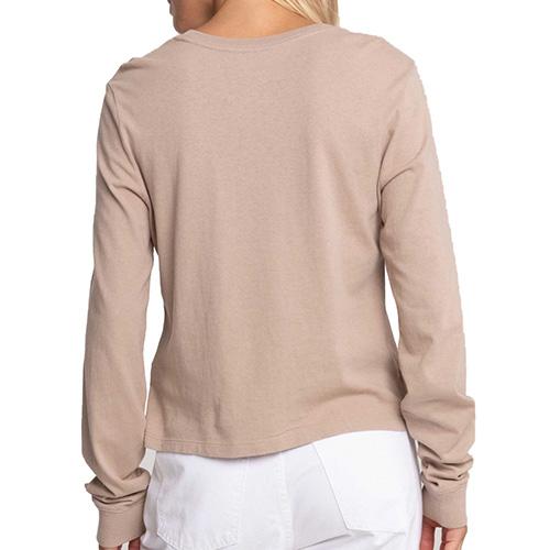 Hurley O & O Smalls Long Women's T-shirt - Color: Beige, Size: L