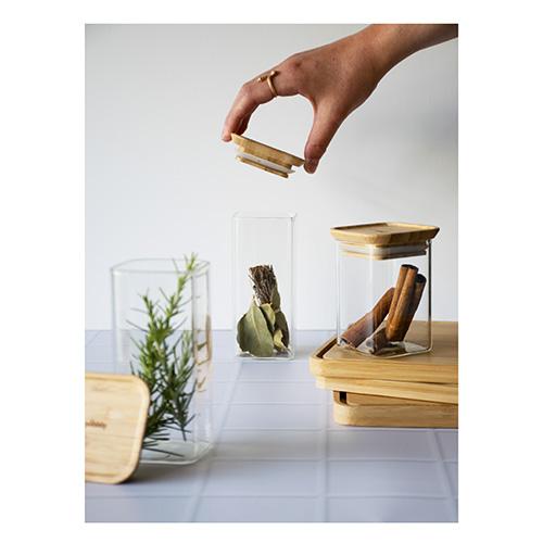 Set mit 2 Glasbehältern Pebbly PKV-047, 240 ml