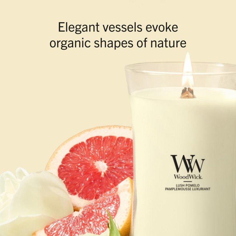 WoodWick nagy gyertya, Lush Pomelo