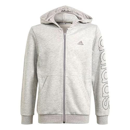 Adidas B Lin Full Zip Kids’ Hoodie - Color: Gray, Size: 176