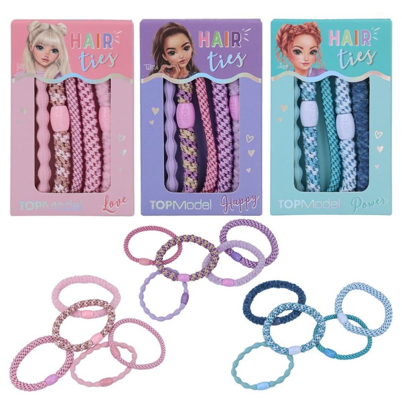 Set of 5 Top Model Jill Hair Ties