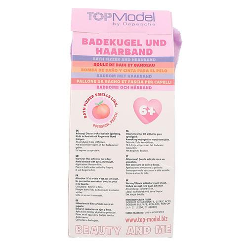 Badebombe mit Haarband Top Model Candy, Peach Lila
