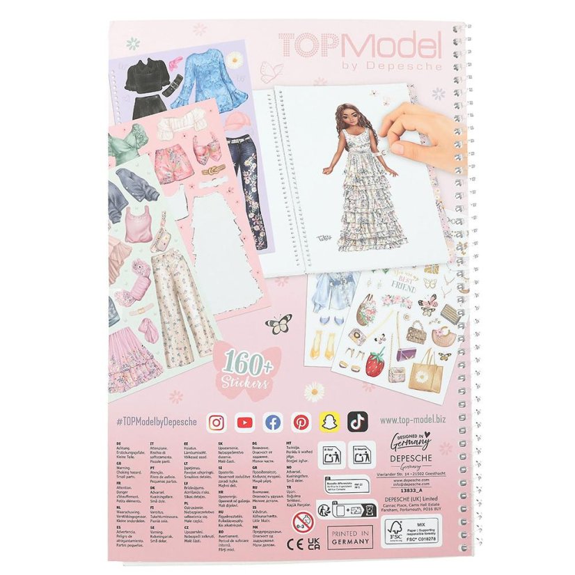 Kreatives Heft mit Aufklebern Top Model Summer Feeling