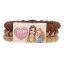 Set of 3 Top Model hair ties, brown shades