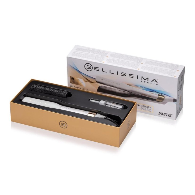 Bellissima STEAMELIXIR 11808 white and gold hair straightener
