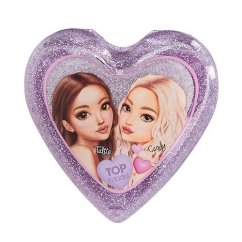 Skládací kartáč ve tvaru srdíčka se zrcátkem Top Model, Candy & Talita
