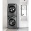 Universal adapter between the handle and the dryer with a wooden shelf Meliconi Torre DARK 656128 black