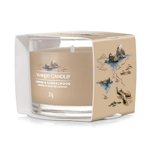 Yankee candle votív gyertya üvegben, Amber & Sandalwood