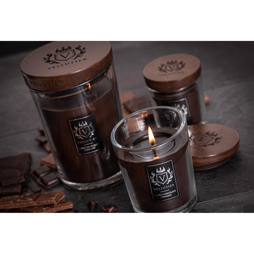 Vellutier közepes méretű gyertya, Swiss Chocolate Fondant