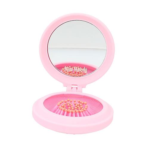 Miss Melody folding comb, two horses, pink