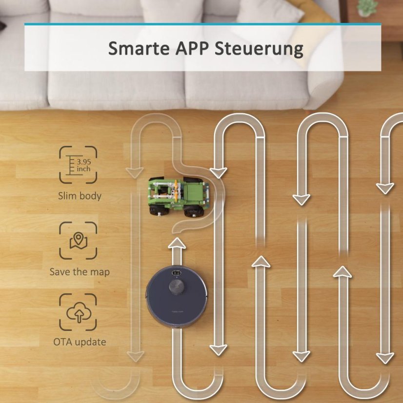 Robot odkurzający Tesvor S6 Smart z nawigacją laserową i żyroskopową