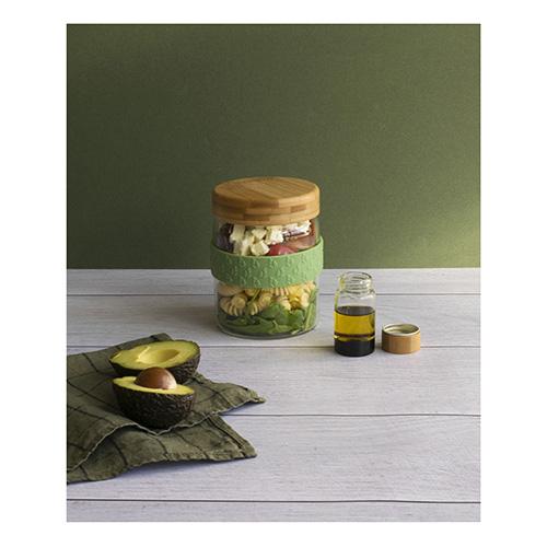 Set of 2 Pebbly PKV-031 glass jars, 700 and 50 ml
