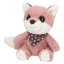 Snukis Foxie Plush Fox – 18 cm, pink and white