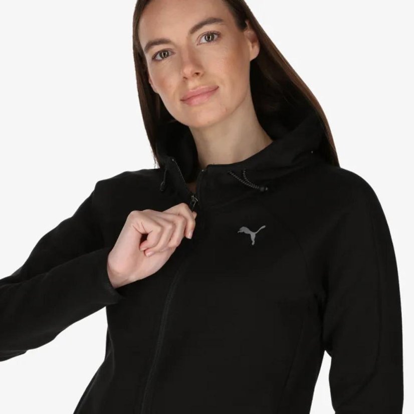 Damen-Sweatshirt Puma Evostripe Full-Zip Hoodie - Farbe: Schwarz, Größe: M
