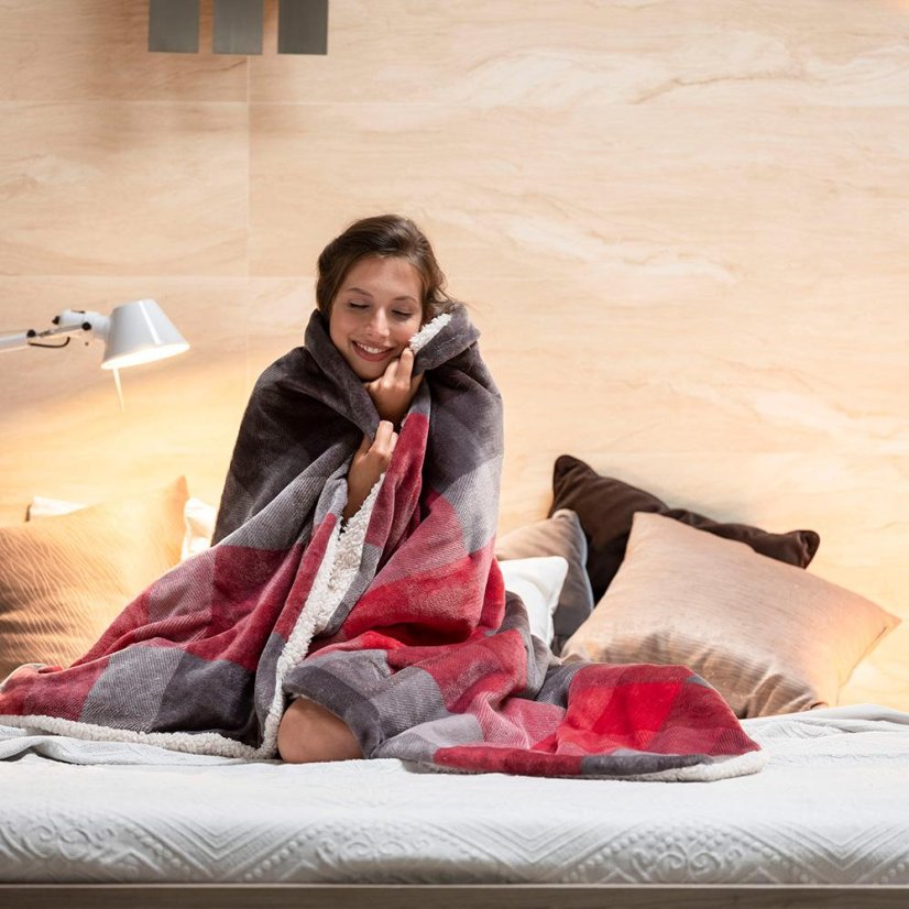 Heizdecke Imetec Adapto Tartan 16715 rot