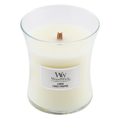 Świeca WoodWick średnia, Linen