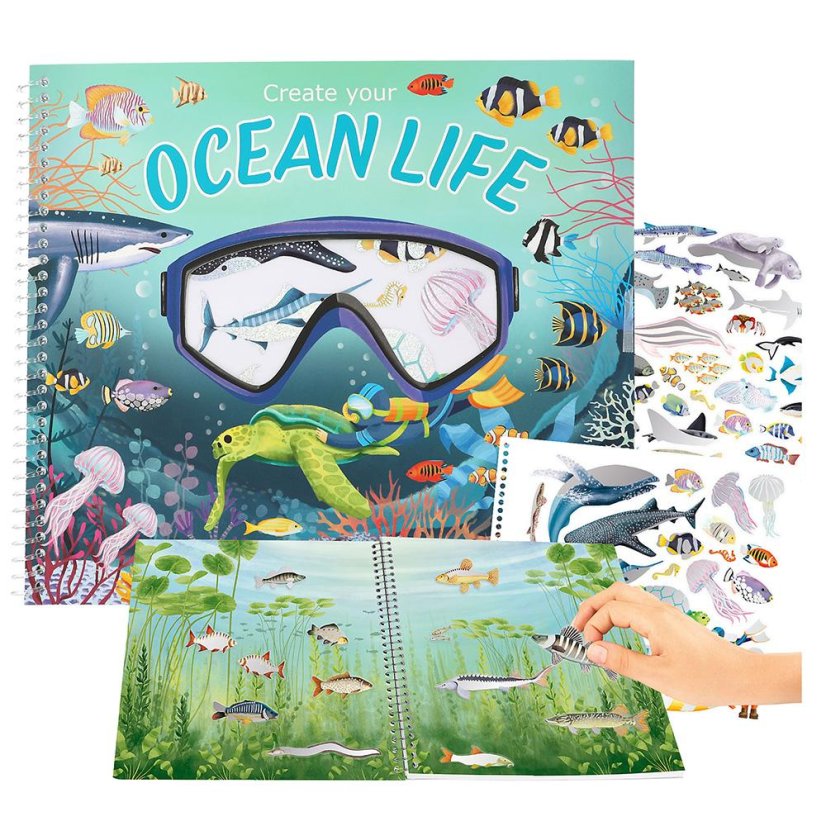 Kreatives Heft mit Aufklebern Ocean Life