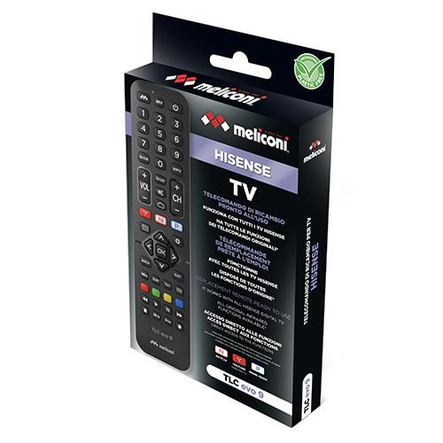 Fernbedienung  für Hisense-Fernseher der Marke Meliconi 808047 TLC EVO 9 .