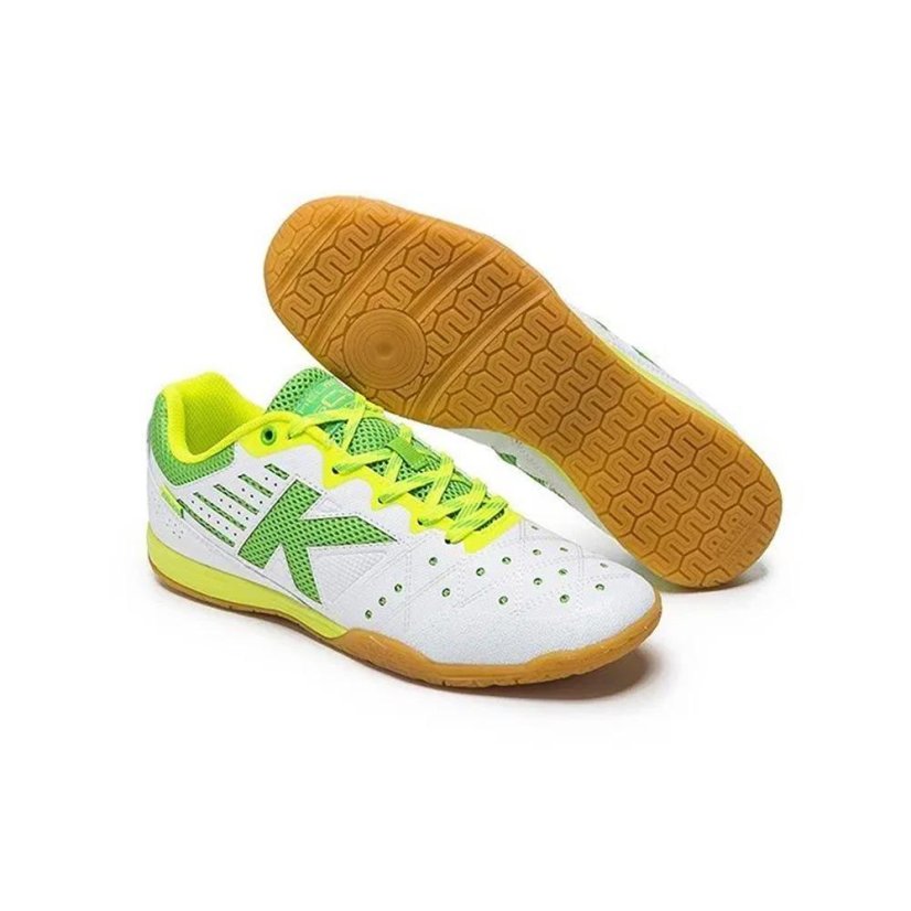 Sálová obuv Kelme Feline 6.0 - Barva: Bílá/zelená, Velikost: 38