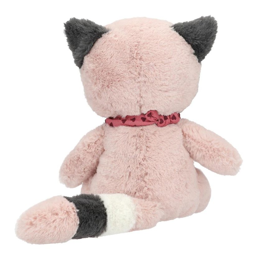 Snukis Charlie Raccoon Teddy Bear – Pink and Brown, 18 cm