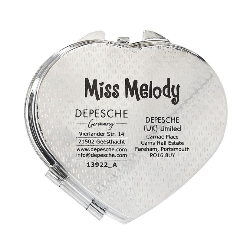 Šperkovnica v tvare srdca so zrkadielkom Miss Melody, strieborné vyhotovenie