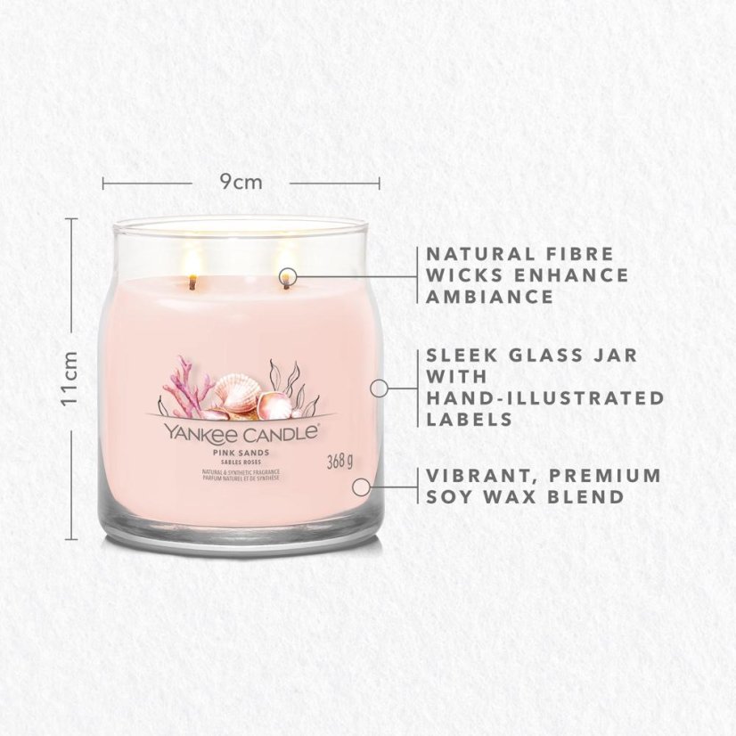 Yankee candle Signature közepes méretű gyertya, Pink Sands