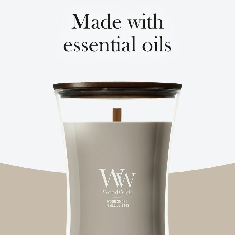 WoodWick-Kerze, groß, Wood Smoke
