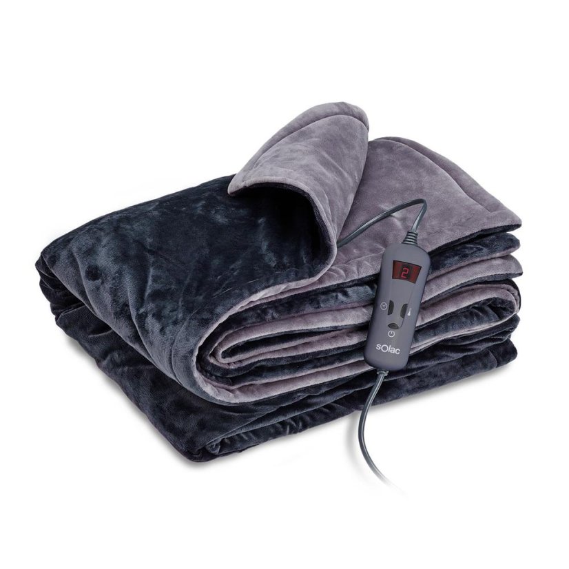 Heizdecke Solac Reikiavik double CT8608 grau-schwarz