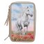 Three-tier pencil case with Miss Melody Poppy Sand accessories