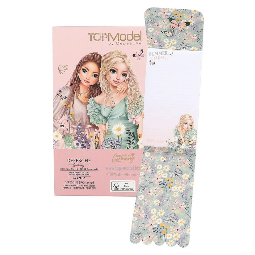 Poznámkový blok s magnetickým zavíráním Top Model, June&Hayden