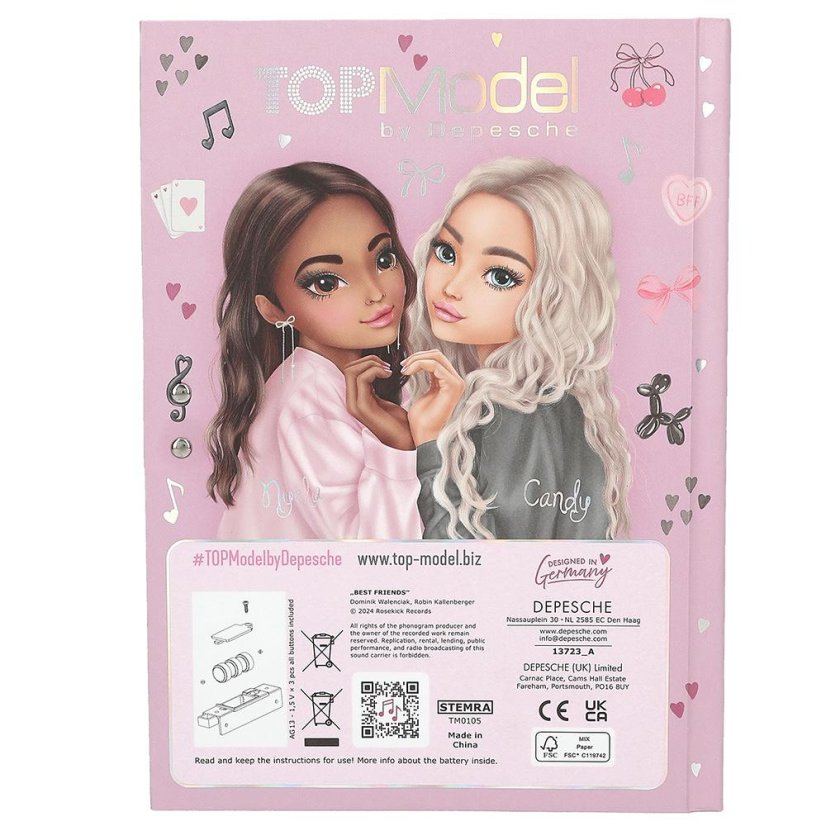 Diary with code and music Top Model My BFF