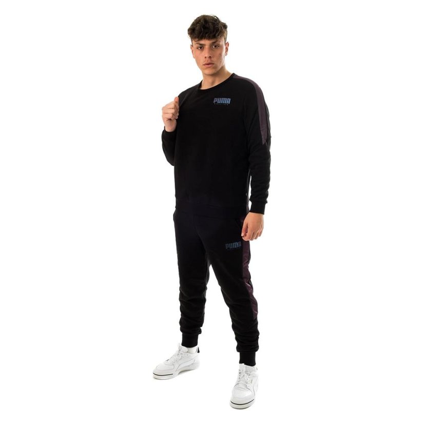Puma Cyber Crew férfi pulóver - Szín: Fekete, Méret: S