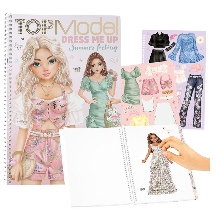 Kreatives Heft mit Aufklebern Top Model Summer Feeling