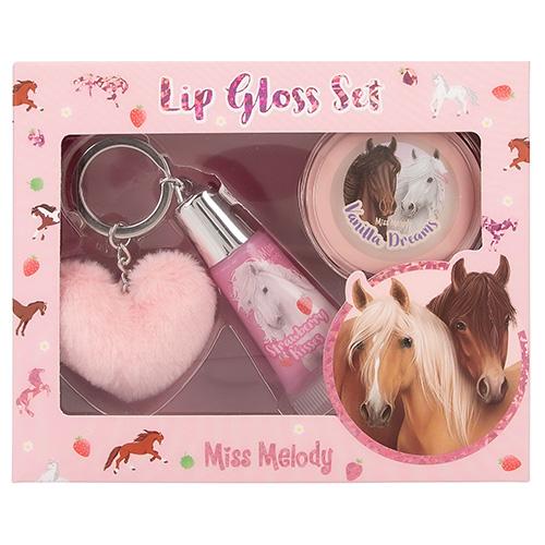 Miss Melody Lip Gloss Set, Strawberry Kisses, Vanilla Dreams