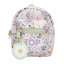 Anhänger Mini-Rucksack mit Karabinerhaken Top Model, Gänseblümchen-Verzierung, grüner Reißverschluss
