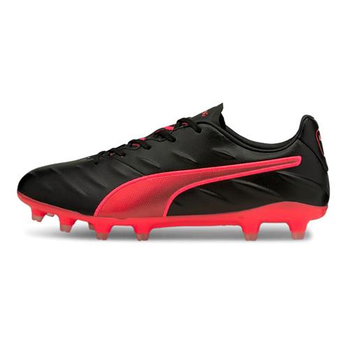 Herrenfußballschuhe Puma KING Pro 21 FG - Farbe: Schwarz/Rot, Größe: 40.5
