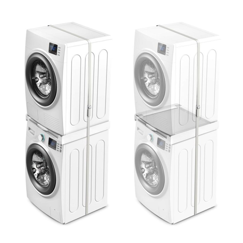 Universal spacer between washing machine and dryer with wooden shelf Meliconi Torre Pro L60 656114