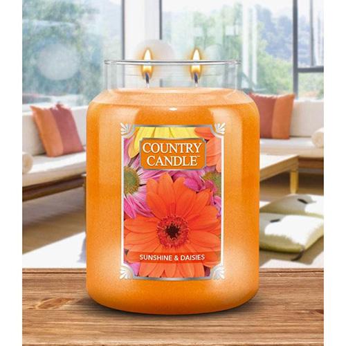 Świeca Country Candle duża, Sunshine & Daisies