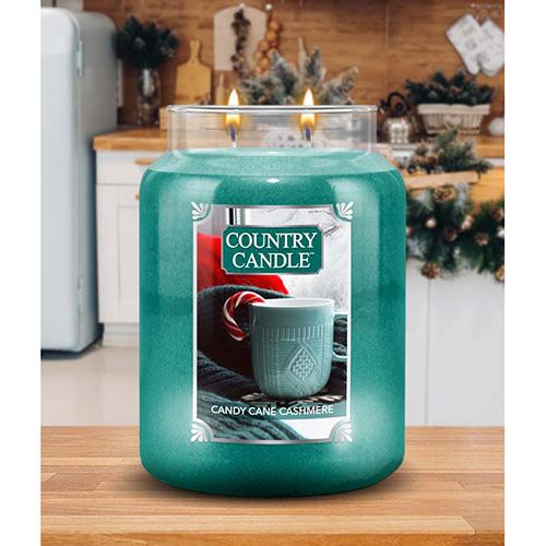 Świeca Country Candle duża, Candy Cane Cashmere