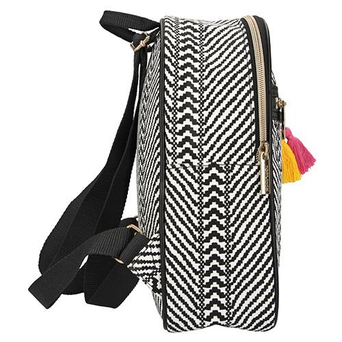 Top Model Lion leisure backpack, white and black