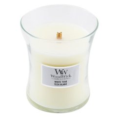 Svíčka WoodWick střední, White Teak