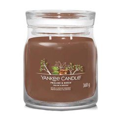 Yankee candle Signature Kerze mittelgroß, Praline & Birch