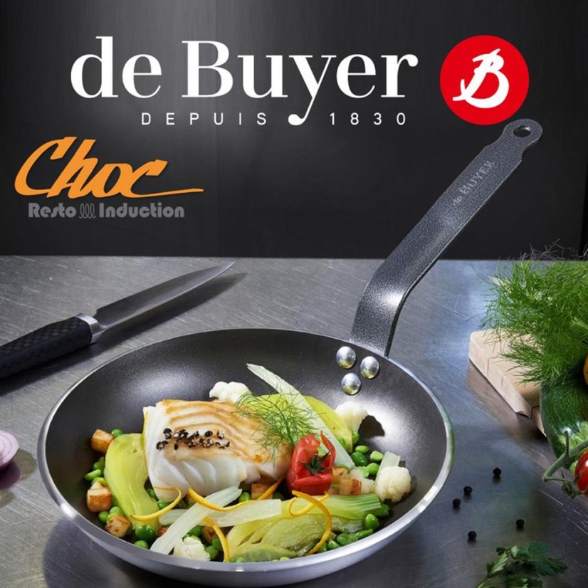 Non-stick pan for healthy cooking de Buyer Choc Resto Induction 8480.20, 20 cm
