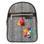 Top Model Lion leisure backpack, white and black