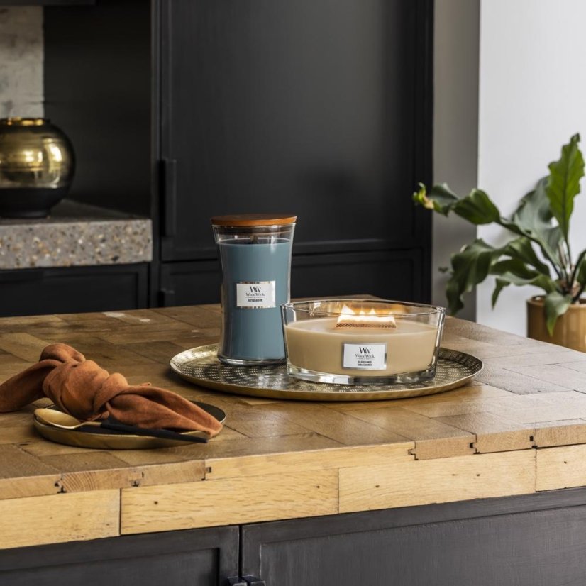 WoodWick-Kerze im Schiffsglas, Gilded Sands