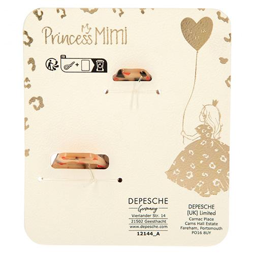 Princess Mimi Gepard & Hearts hair clips
